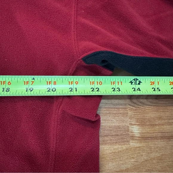 Vtg The North Face Red Burgundy 1/4 Zip Fleece Pullover Men’s Sz Med TNF Fleece - Picture 11 of 16